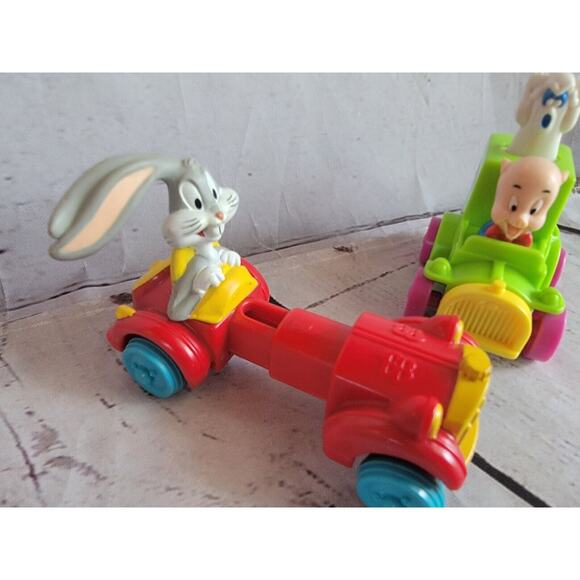 mcdonalds happy meal toys Looney Toons Racers Set Of 2 Bugs And Porky - Picture 4 of 7